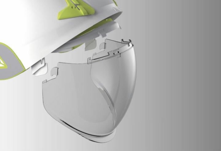 Kaitsekiiver, reguleeritav, sissetõmmatava visiiriga elektri ONYX2, Delta Plus