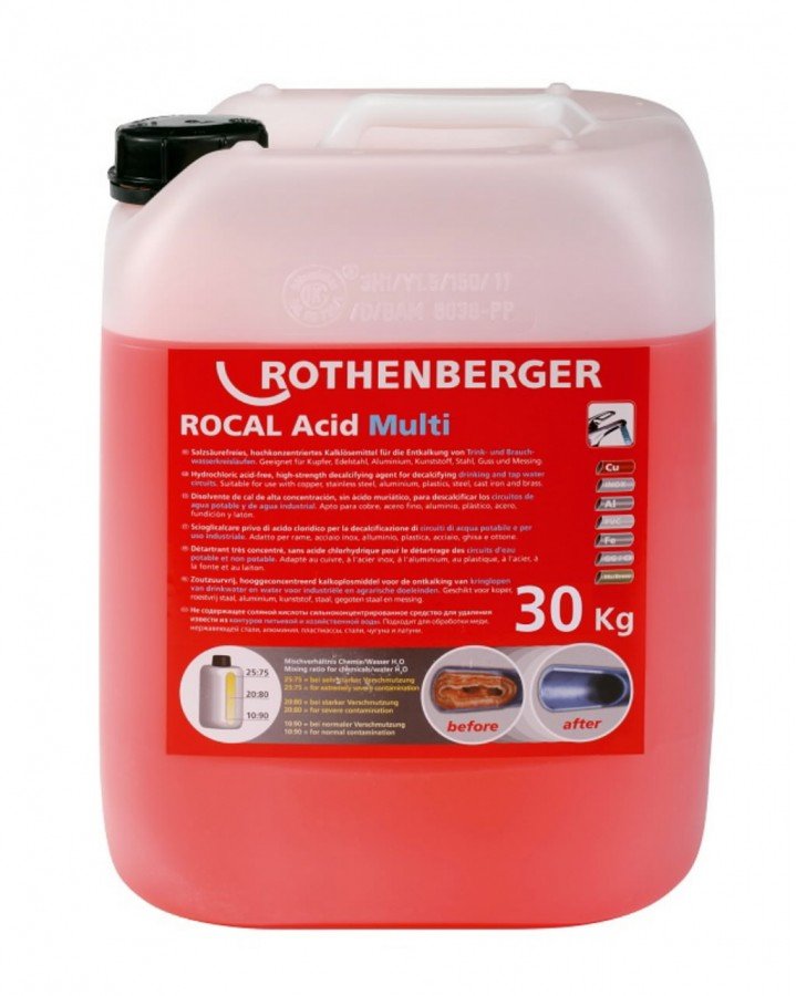 Katlakivi eemaldamise kontsentraat ROCAL Multi 30 kg, Rothenberger