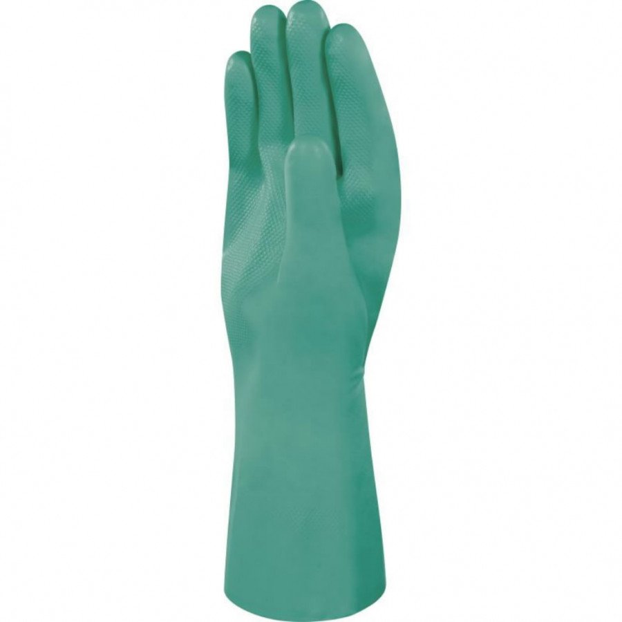 Kindad, üleni nitriil, laia randmega, 33 cm, roheline 10, Delta Plus