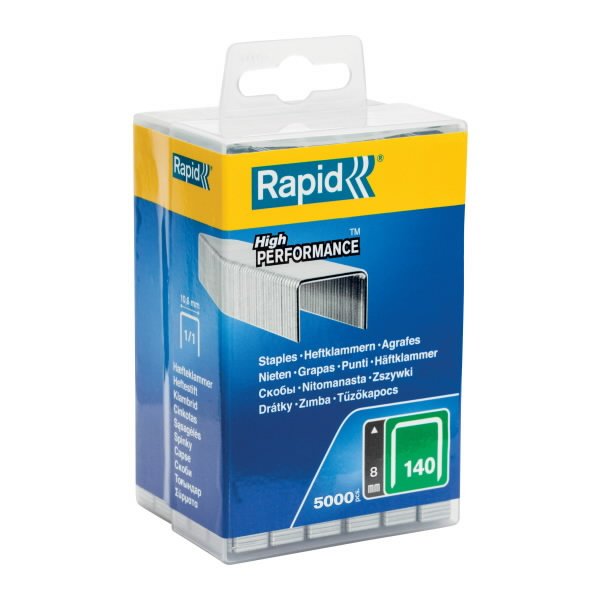 Klambrid 140/8 5000tk, 10,6x1,3mm, roheline, plastkarbis, ts, Rapid