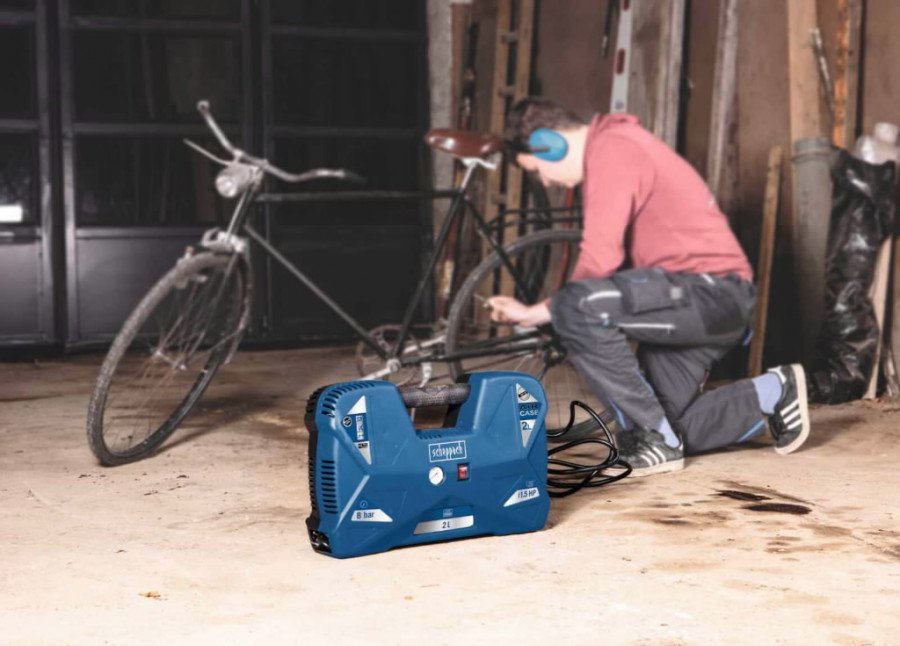 Kompressor Aircase, 2L paagiga + tarvikud õlivaba, Scheppach