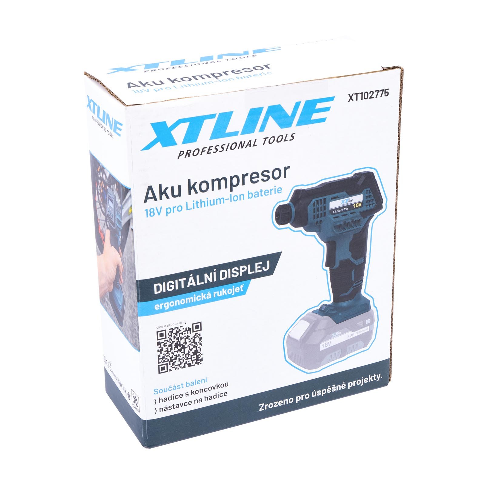 Kompressor XTline 18V akuga 7bar KERE*