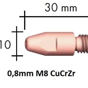 Kontaktsuudmik CuCrZr M8x30x10 - 0