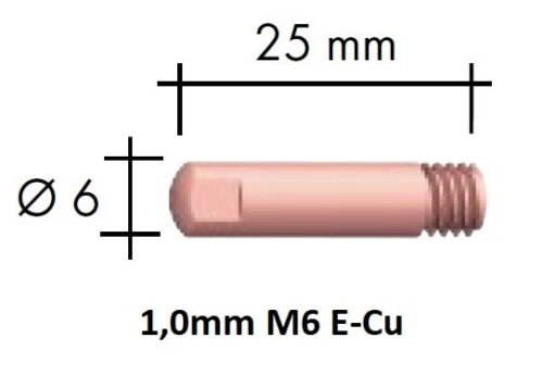Kontaktsuudmik E-Cu M6x25x6 - 1