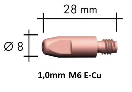 Kontaktsuudmik E-Cu M6x28x8 - 1
