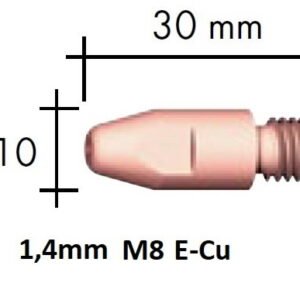 Kontaktsuudmik E-Cu M8x30x10 - 1