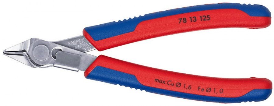 Külglõiketangid Super Knips INOX 125mm D1,6mm otsahoidja, Knipex
