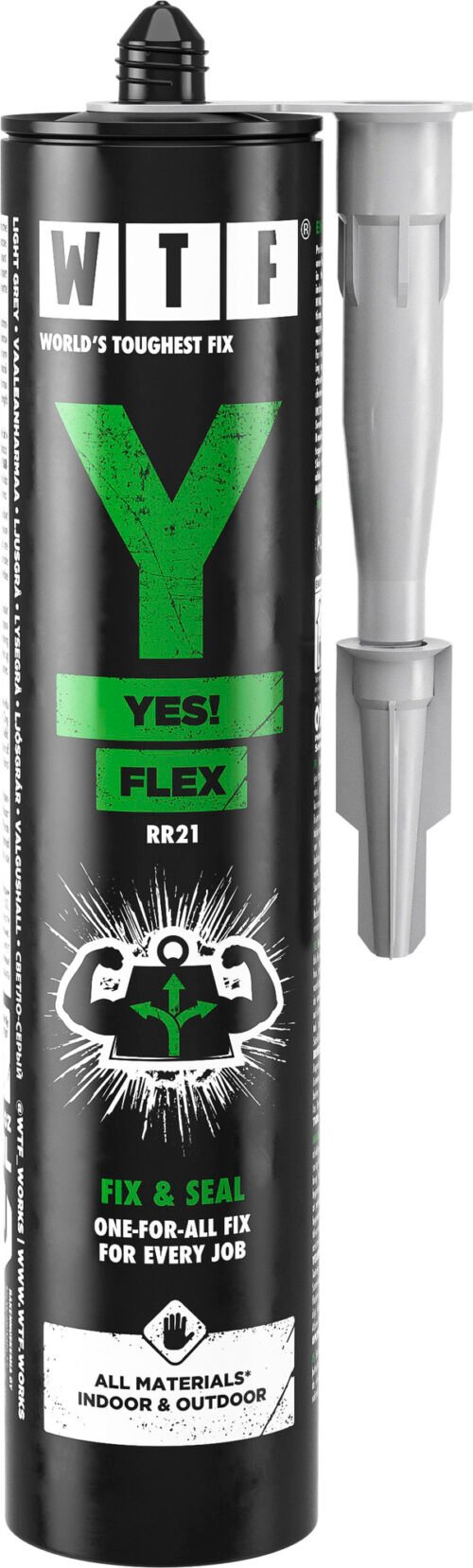 Liimhermeetik WTF Y YES FLEX LIGHT GREY 310ML RR21 helehall | Määrdeained ja keemia | WTF | Trollo.ee | Üle 10 000 toote