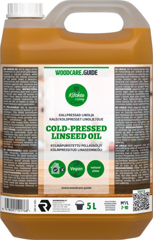 Linaseemneõli WOODCARE GUIDE 5l läbipaistev | Määrdeained ja keemia | Woodcare | Trollo.ee | Üle 10 000 toote