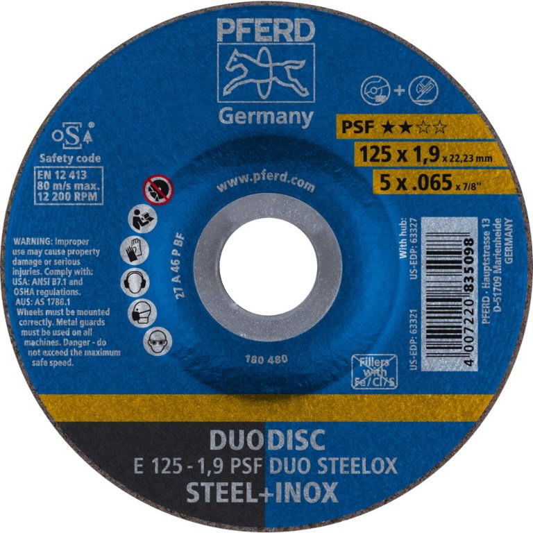 Lõike- ja lihvketas PSF DUO Steelox 125x1,9mm, Pferd