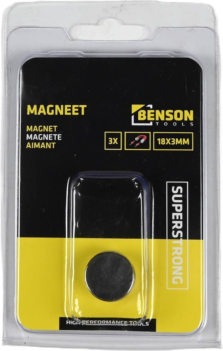 Magnetid BENSON SUPERSTRONG 18x3mm, 3tk/pakendis