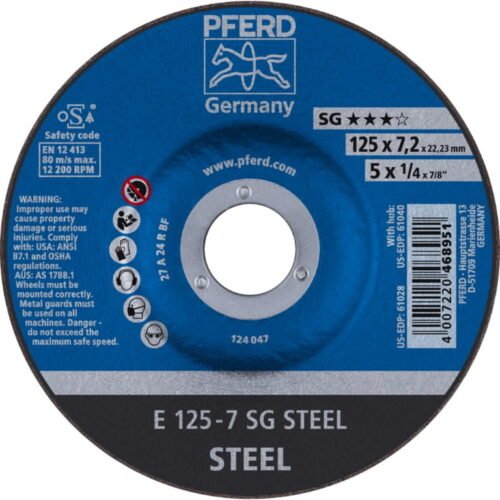 Metallilihvketas SG STEEL 125x7/22