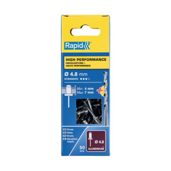 Neet alumiinum Al 4,8x10mm 50tk + Drill C, Rapid