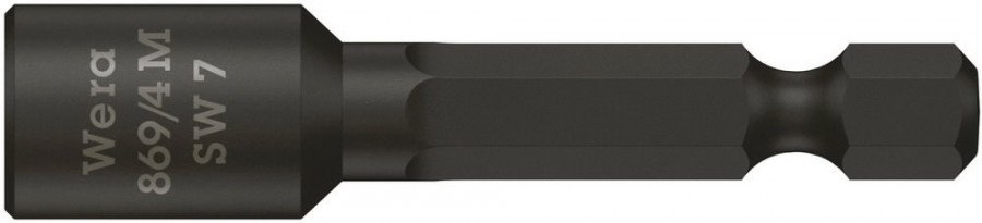 Padrunotsak 1/4´´ 869/4 M, magnetiga, HEX 7,0x50,0, Wera