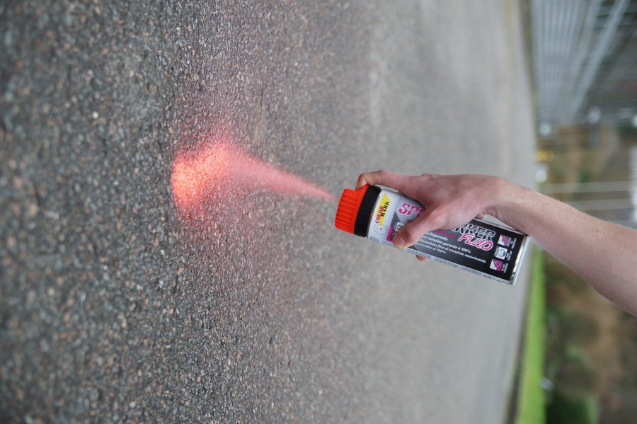 Pinnasemarker Spotmarker FLUO punane 500ml, Motip