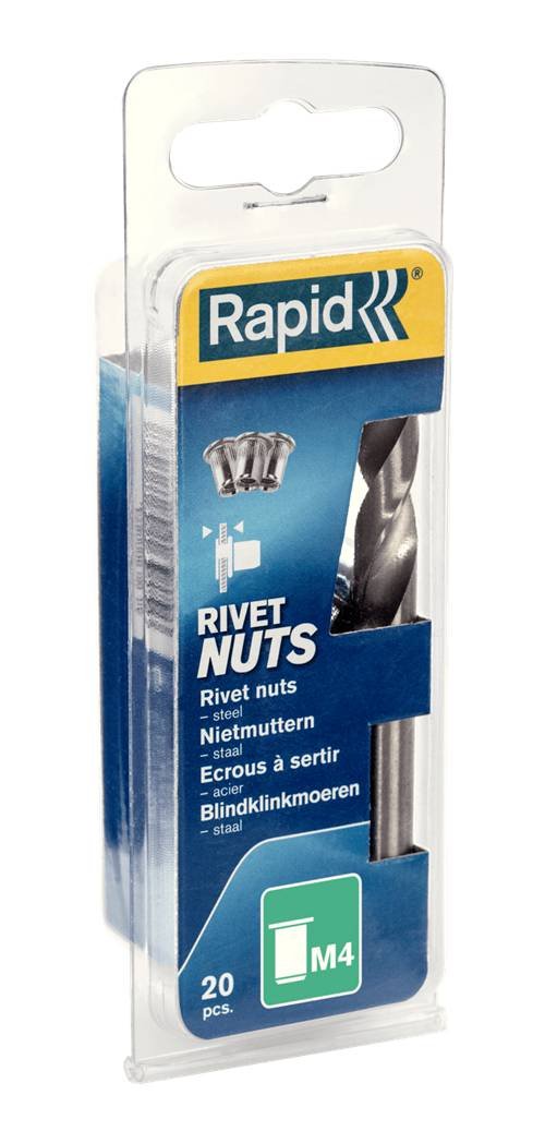 RIVET NUTS M4 20PCS BLISTER | Tarvikud>Kinnitusvahendid>Klambrid | Rapid | Trollo.ee | Üle 10 000 toote