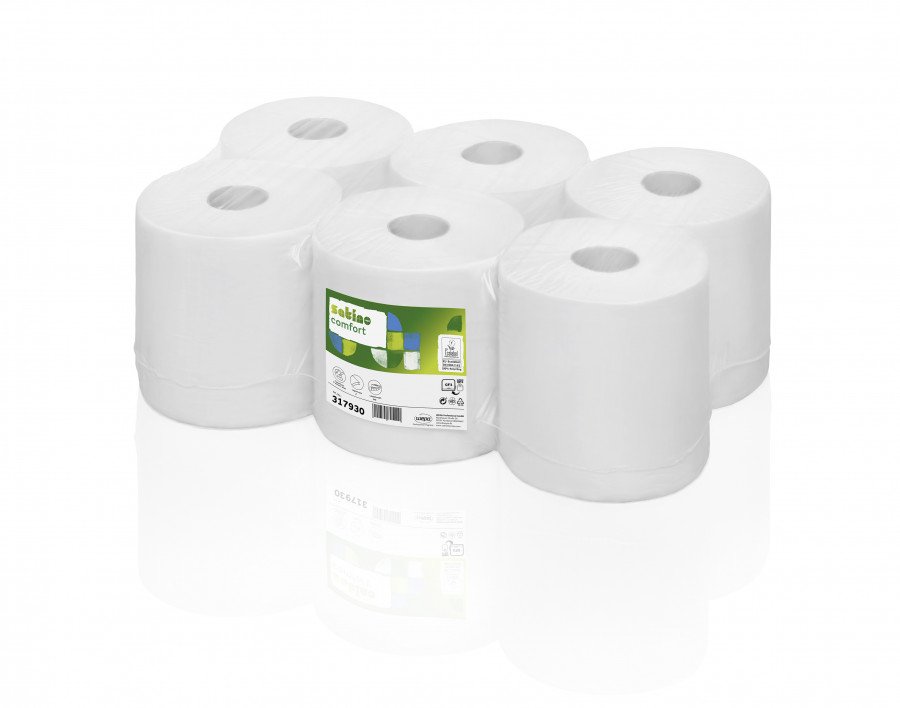 Rullpaber SuperSoft/1-kiht/6x275m/1375 lehte/Centerfeed CF1, Satino by WEPA