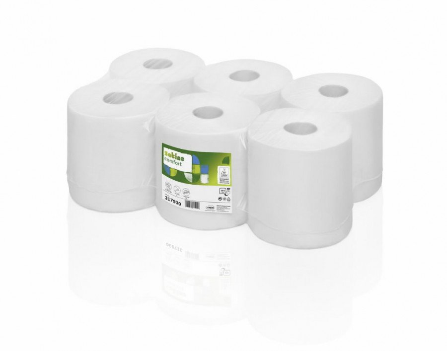 Rullpaber SuperSoft/1-kiht/6x275m/1375 lehte/Centerfeed CF1, Satino by WEPA