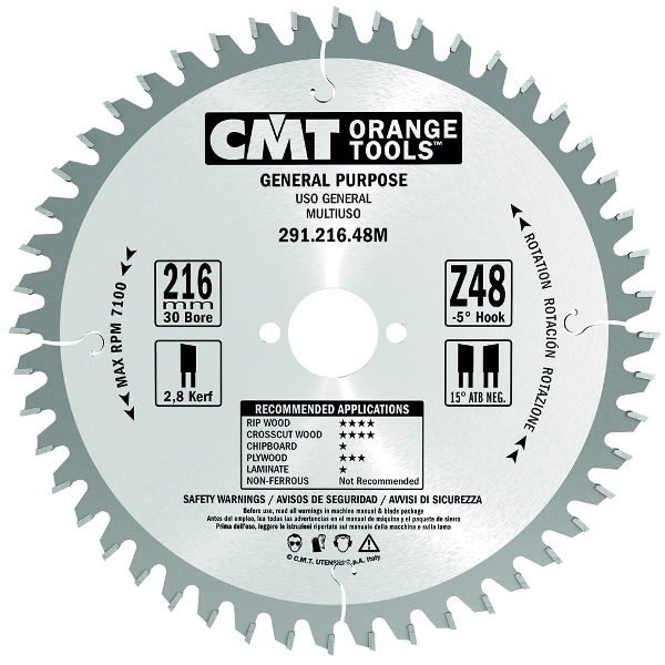 Saeketas HM 210x2,8x30 Z36, CMT