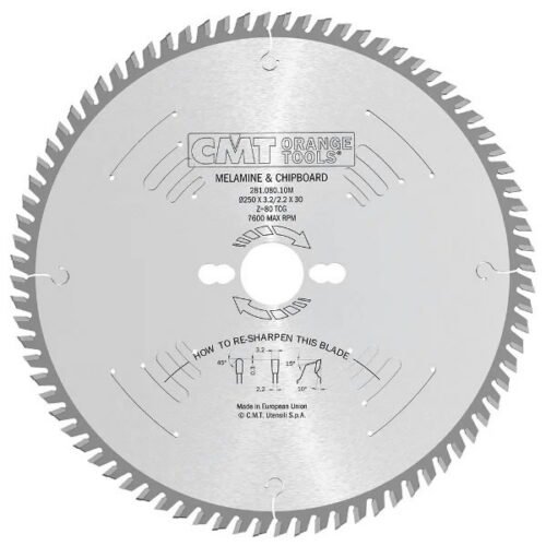 Saeketas Laminaatplaadile 250x3.2x30mm Z80 a=10° TCG