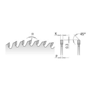 Saeketas Laminaatplaadile 300x3.2x30mm Z96 a=10° TCG