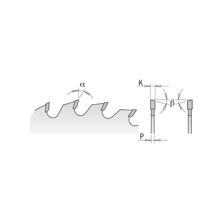 Saeketas puidule universaalne Industrial Line HW 250x3,2/2,2 250x3,2/2,2x30 Z60 a=10° b=15° ATB, CMT