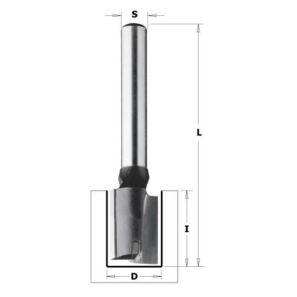 Sõrmfrees sirge, tsentri teraga S=8mm, D=8mm, CMT