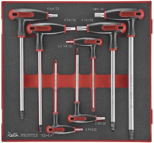T- kuuskantvõtmete komplekt EVA 7 osa Teng Tools | Käsitööriistad>Torx -ja kuuskantvõtmed | Teng Tools | Trollo.ee | Üle 10 000 toote