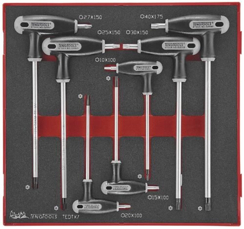 TORX- võtmete komplekt TengTools TEDTX7 | Käsitööriistad>Torx -ja kuuskantvõtmed | Teng Tools | Trollo.ee | Üle 10 000 toote