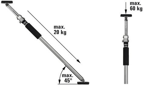 Teleskooptugi ST 750-1250mm 60kg, Bessey