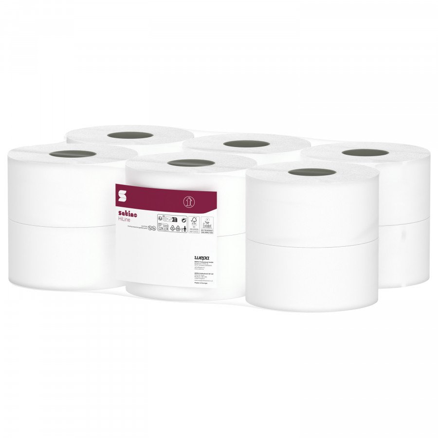 Tualettpaber rullis Satino HiLine JT/ 2- kihti/12 x 120 m JT1, Satino by WEPA