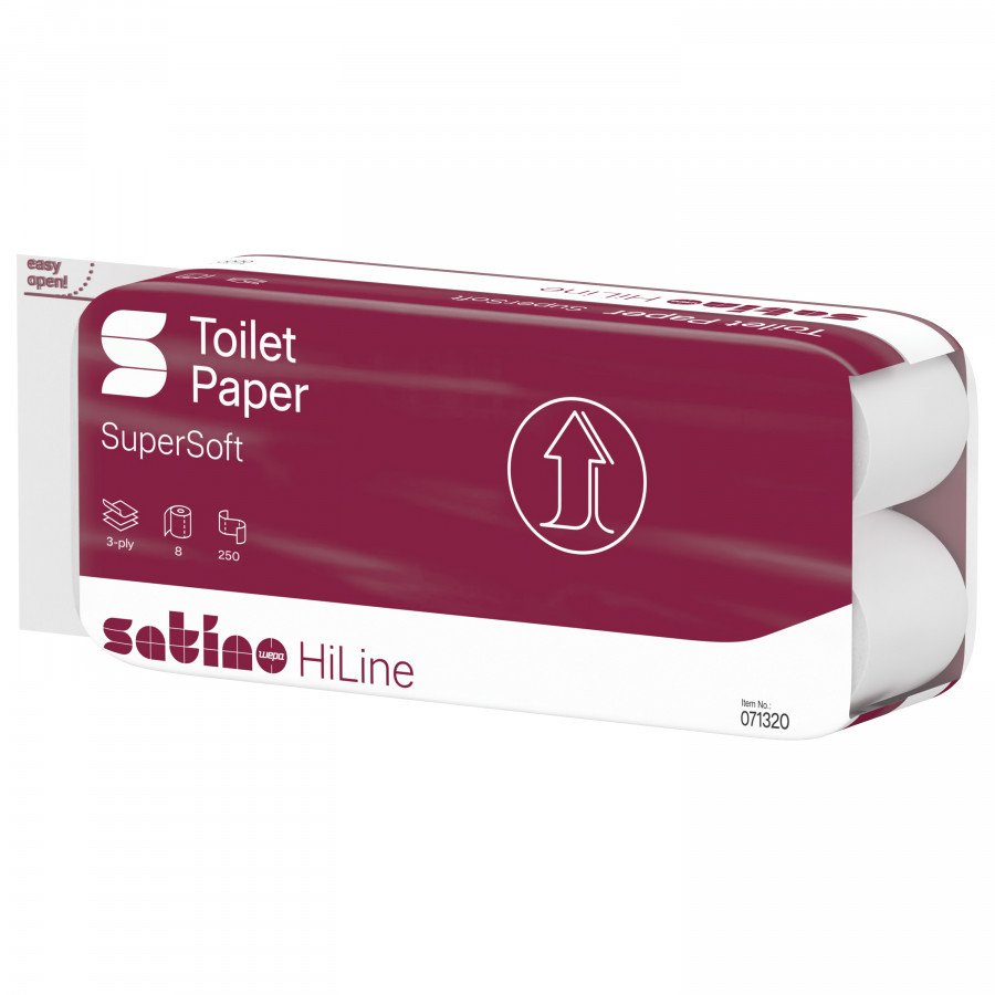 Tualettpaber rullisSatino HiLine 3-kihi, 8 rulli x 30 m MT1, Satino by WEPA