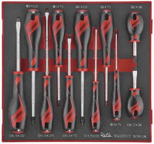 kruvitsate komplekt 11osaline TengTools TED911N | Käsitööriistad>Kruvikeerajad>Kruvikeerajate komplektid | Teng Tools | Trollo.ee | Üle 10 000 toote