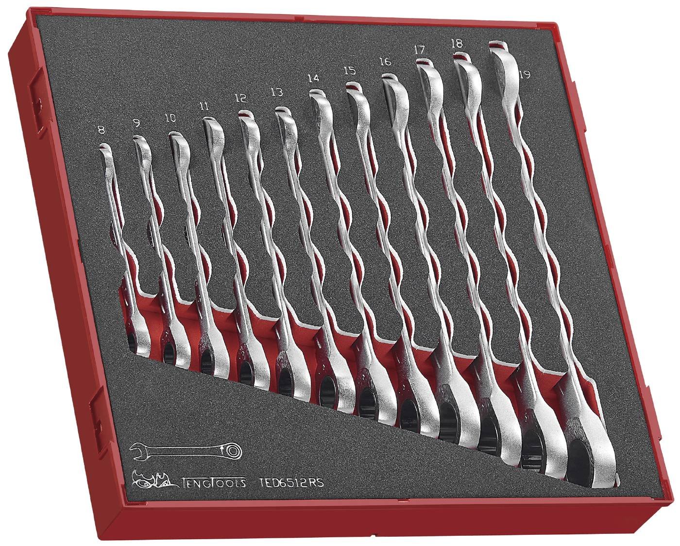 lehtsilmusnarrevõtmete komplekt 12osa Teng Tools TED6512RS