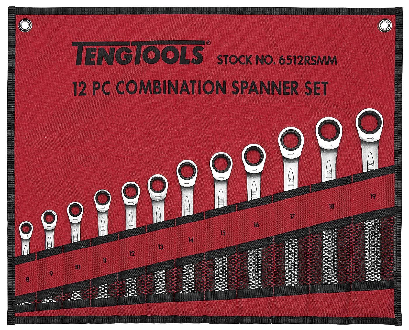 lehtsilmusvõtmekompl 12tk 8-19mm TengTools 6512RSMM