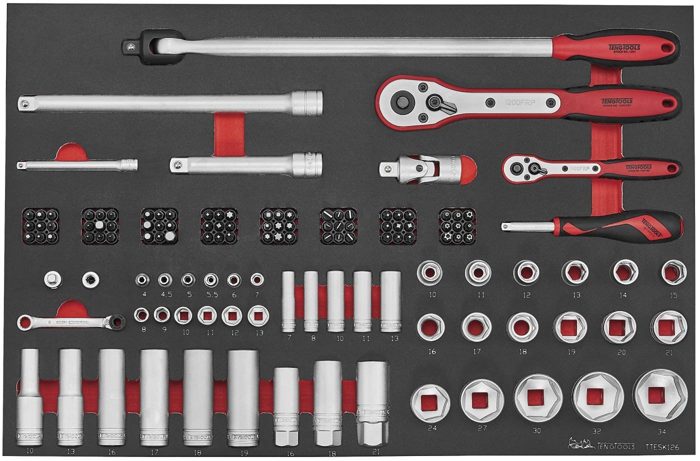 padrunvõtmekomplekt TTESK126 126osaline TengTools