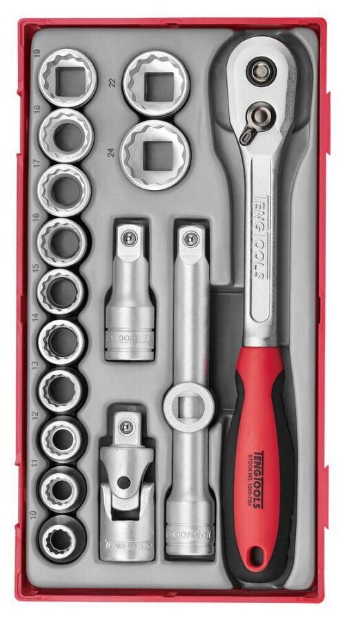 padrunvõtmete komplekt 1/2'' 18osaline Teng Tools  TT1218 | Käsitööriistad>Padrunid>Padrunite komplektid | Teng Tools | Trollo.ee | Üle 10 000 toote