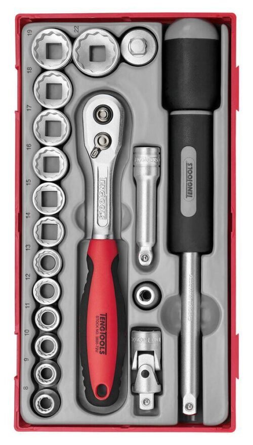 padrunvõtmete komplekt TT381912 3/8 Teng Tools | Käsitööriistad>Padrunid>Padrunite komplektid | Teng Tools | Trollo.ee | Üle 10 000 toote