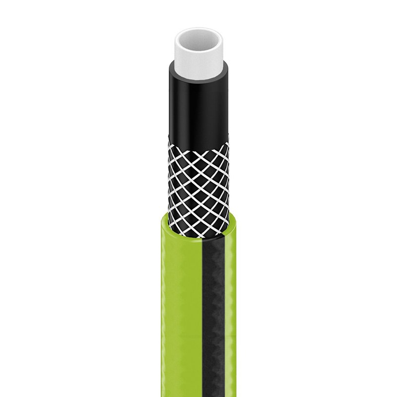 3/4 tolli tugevdatud veevoolik, 4-LAYER, roheline-must, 25M rull