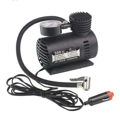 AIR kompressor sobib INFLATING, 12V, koos rõhumõõdik UP TO 20BAR/ATM, plastik HOUSING