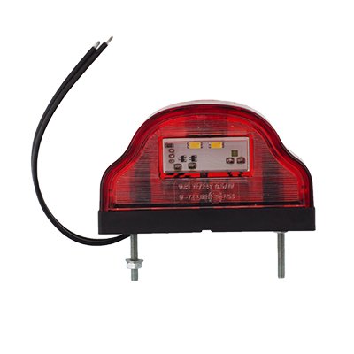 AUTO REGISTREERIMISNUMBRI LAUA LAMP DIOOD, LAMBIVARI VALGE, PUNANE, 12/24V
