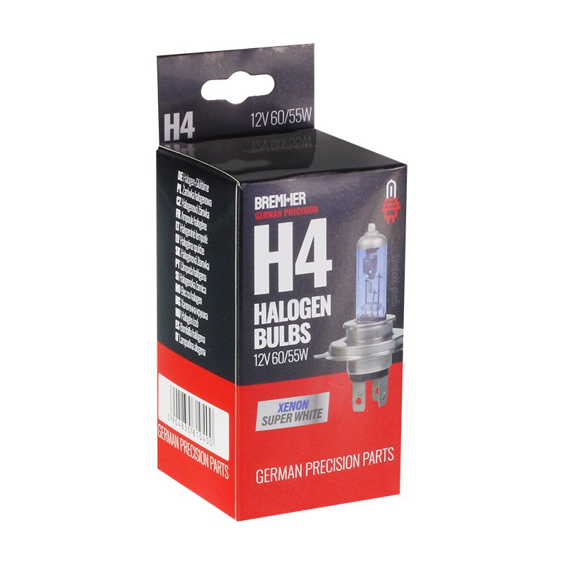 BULB, H4, 12V, 60/55W XENON SUPER valge P43T, HOMOLOGATION, 2JK