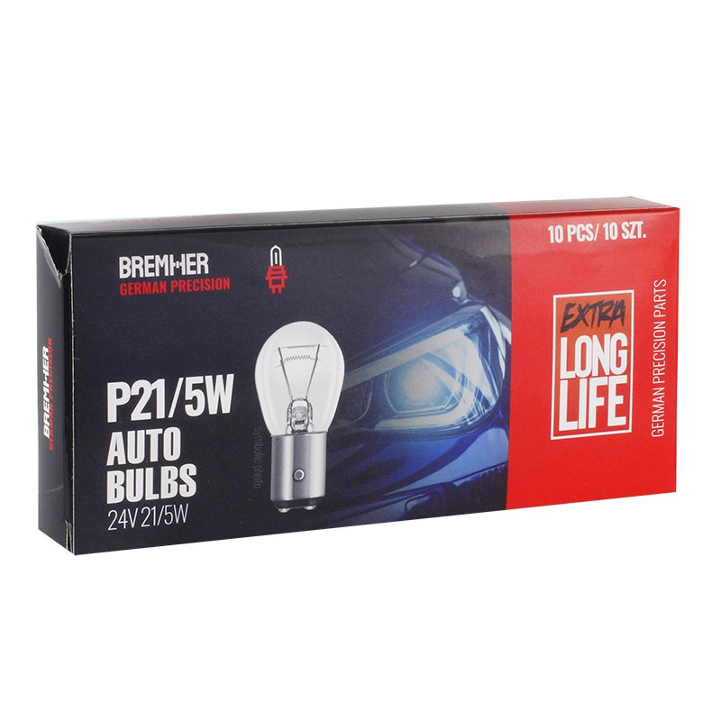 BULB, P21/5W, 24V, 21/5W BAY15D, HOMOLOGATSIOON, 10 KOMPLEKTI tk