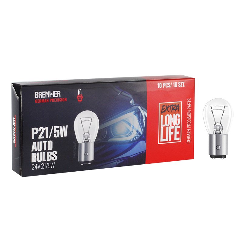 BULB, P21/5W, 24V, 21/5W BAY15D, HOMOLOGATSIOON, 10 KOMPLEKTI tk