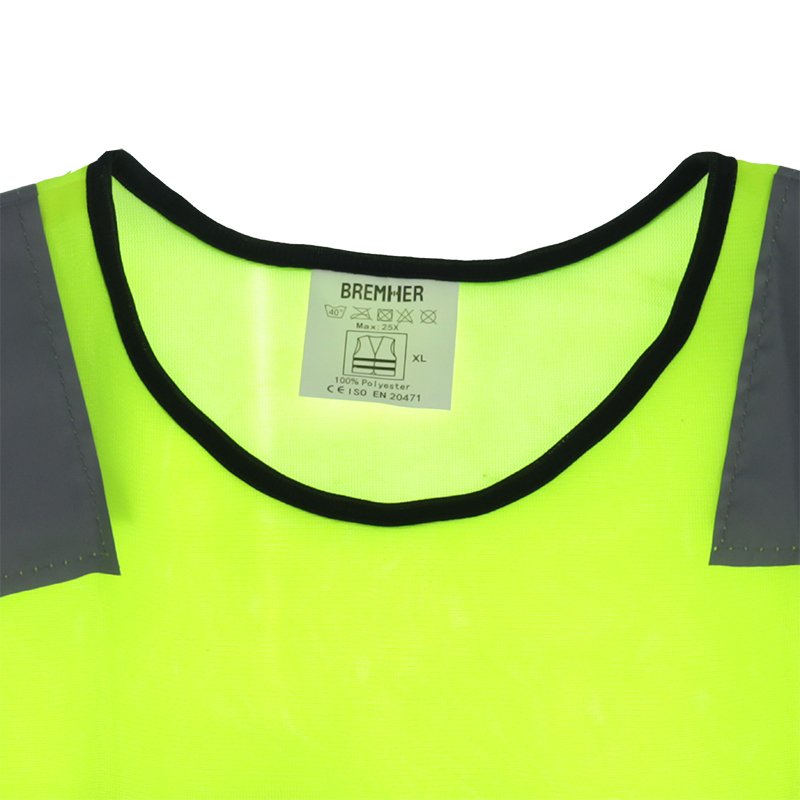 CHILDREN'S HIGH-VISIBILITY VEST kollane 120G 7-12 YEARS CE EN20471