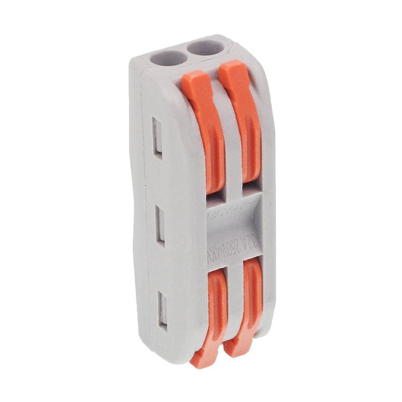 Elektrilised kiirühendused, 2-WAY INLINE, pressitav, maks. juhtme ristlõige 2.5MM2, 10 tk/pakk