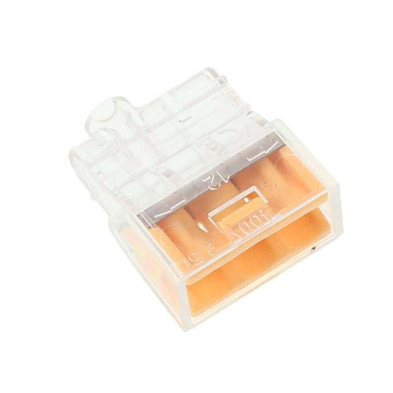 Elektrilised kiirühendused, 3-sõrm, maks. juhtme ristlõige 2.5MM2, 10 tk/pakk