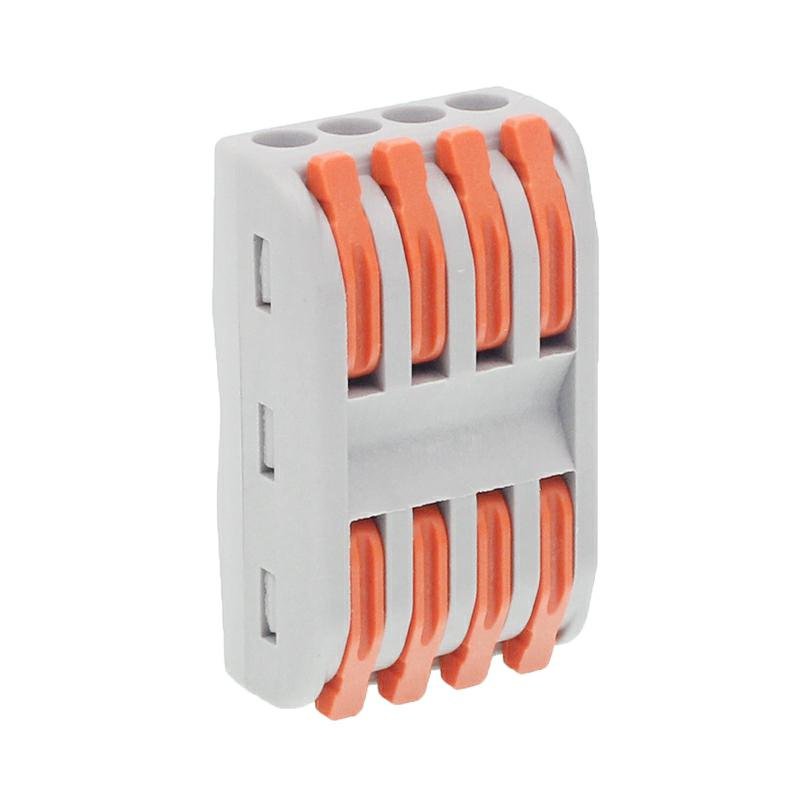 Elektrilised kiirühendused, 4-WAY INLINE, pressitav, maks. juhtme ristlõige 2.5MM2, 10 tk/pakk