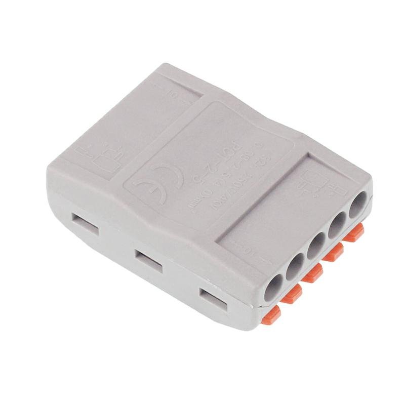 Elektrilised kiirühendused, 5-WAY INLINE, pressitav, maks. juhtme ristlõige 2.5MM2, 10 tk/pakk