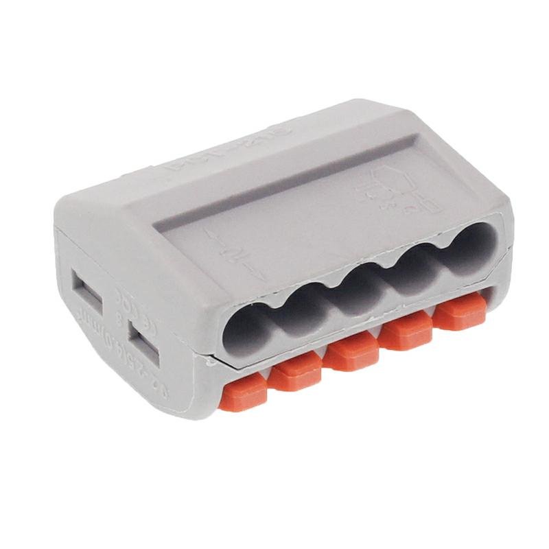Elektrilised kiirühendused, 5-sõrm, pressitav, maks. juhtme ristlõige 2.5MM2, 10 tk/pakk